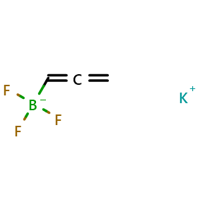 Chemical structure of Potassium propa-1,2-dienyltrifluoroborate , CAS 1201899-21-9, AChemBlock P51340