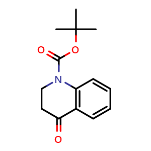 Chemical structure of tert-butyl 4-oxo-3,4-dihydroquinoline-1(2H)-carboxylate , CAS 179898-00-1, AChemBlock P51357