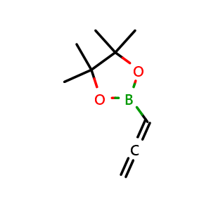 Chemical structure of 2-Allenyl-4,4,5,5-tetramethyl-1,3,2-dioxaborolane , CAS 865350-17-0, AChemBlock P51375