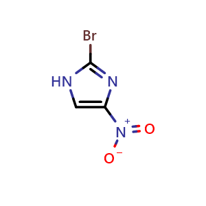 Chemical structure of 2-Bromo-4-nitroimidazole , CAS 65902-59-2, AChemBlock P51387