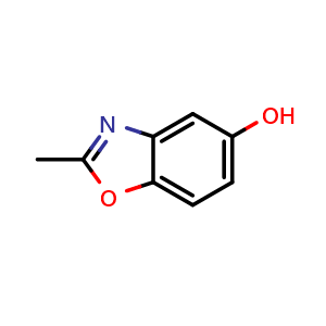 Chemical structure of 2-methylbenzo[d]oxazol-5-ol , CAS 23997-94-6, AChemBlock P51391