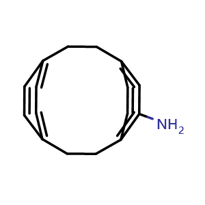 Chemical structure of Tricyclo[8.2.2.24,7]hexadeca-4,6,10,12,13,15-hexaen-5-amine , CAS 10122-95-9, AChemBlock P51410