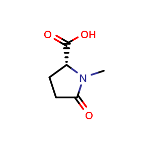 Chemical structure of 1-methyl-5-oxo-D-Proline , CAS 952345-00-5, AChemBlock P51418