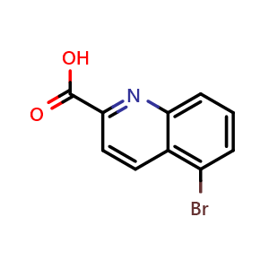 Chemical structure of 5-bromoquinoline-2-carboxylic acid , CAS 1017412-53-1, AChemBlock P51432