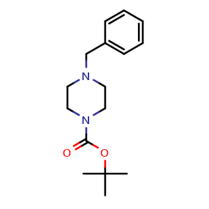 Chemical structure of 1-Boc-(4-benzyl)piperazine , CAS 57260-70-5, AChemBlock P51457