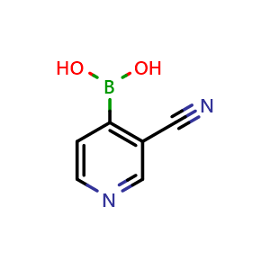 Chemical structure of 3-Cyanopyridine-4-boronic acid , CAS 874290-89-8, AChemBlock P51471