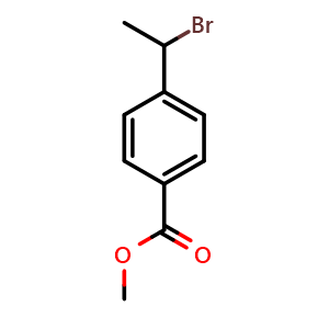 Chemical structure of Methyl 4-(1-bromoethyl)benzoate , CAS 16281-97-3, AChemBlock P51501