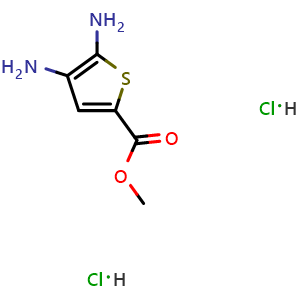 Chemical structure of methyl 4,5-diaminothiophene-2-carboxylate dihydrochloride , CAS 1452518-88-5, AChemBlock P51519