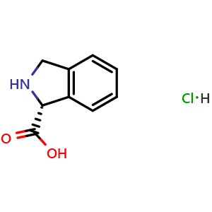 Chemical structure of (R)-Isoindoline-1-carboxylic acid hydrochloride , CAS 1965314-61-7, AChemBlock P51529