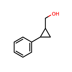 Chemical structure of (2-phenylcyclopropyl)methanol , CAS 61826-40-2, AChemBlock P51570