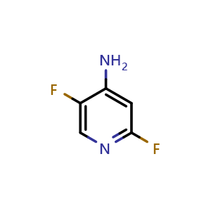 Chemical structure of 2,5-difluoropyridin-4-amine , CAS 189281-61-6, AChemBlock P51571