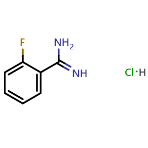 Chemical structure of 2-Fluorobenzimidamide hydrochloride , CAS 57075-81-7, AChemBlock P51589