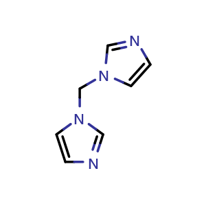 Chemical structure of 1-(1H-imidazol-1-ylmethyl)-1H-imidazole , CAS 84661-56-3, AChemBlock P51622