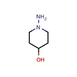 Chemical structure of 1-Amino-piperidin-4-ol , CAS 79414-82-7, AChemBlock P51626