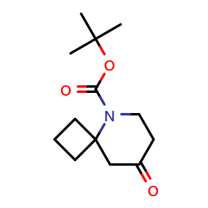 Chemical structure of tert-Butyl 8-oxo-5-azaspiro[3.5]nonane-5-carboxylate , CAS 778646-92-7, AChemBlock P51633