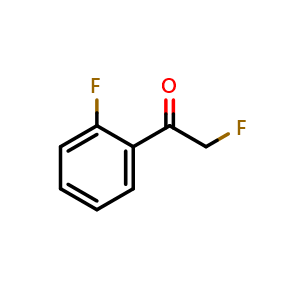 Chemical structure of 2-Fluoro-1-(2-fluoro-phenyl)-ethanone , CAS 1402412-84-3, AChemBlock P51651