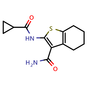 2-(cyclopropanecarboxamido)-4,5,6,7-tetrahydrobenzo[b]thiophene-3-carboxamide