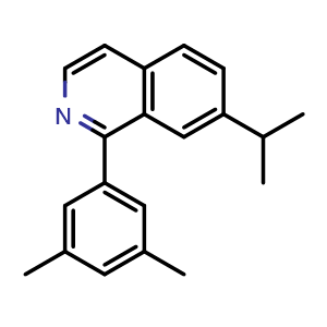 Chemical structure of 1-(3,5-Dimethyl-phenyl)-7-isopropyl-isoquinoline , CAS 1218795-77-7, AChemBlock P51710