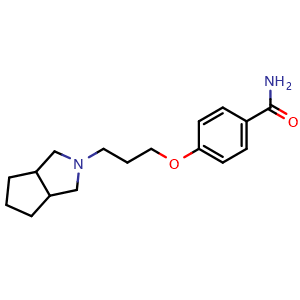 Chemical structure of 4-(3-(hexahydrocyclopenta[c]pyrrol-2(1H)-yl)propoxy)benzamide , CAS 862896-30-8, AChemBlock P51731