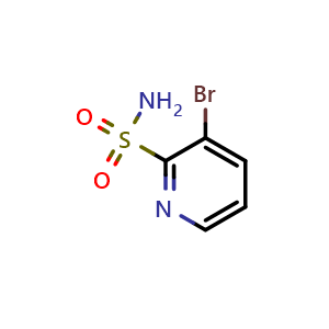 Chemical structure of 3-Bromo-pyridine-2-sulfonic acid amide , CAS 65938-87-6, AChemBlock P51748