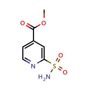 Chemical structure of 2-Sulfamoyl-isonicotinic acid methyl ester , CAS 75903-51-4, AChemBlock P51749