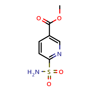 Chemical structure of 6-Sulfamoyl-nicotinic acid methyl ester , CAS 285135-57-1, AChemBlock P51751