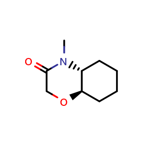 Chemical structure of (4aR,8aR)-4-methylhexahydro-2H-benzo[b][1,4]oxazin-3(4H)-one , CAS 175232-04-9, AChemBlock Q51802
