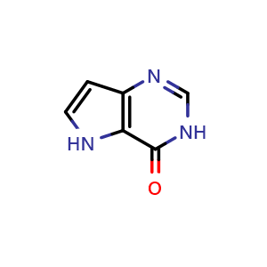 Chemical structure of 3,5-dihydro-4H-pyrrolo[3,2-d]pyrimidin-4-one , CAS 5655-01-6, AChemBlock Q51824