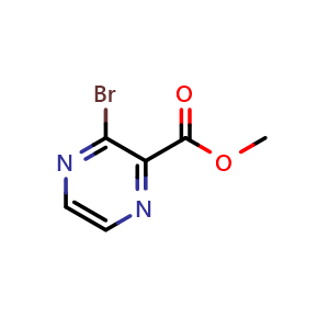 Chemical structure of methyl 3-bromopyrazine-2-carboxylate , CAS 51171-02-9, AChemBlock Q51827