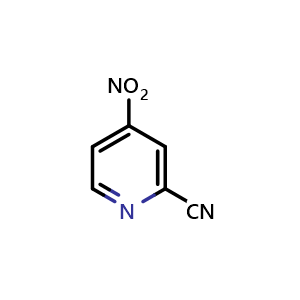 Chemical structure of 4-nitropicolinonitrile , CAS 19235-88-2, AChemBlock Q51852