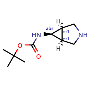 Chemical structure of tert-butyl N-[endo-3-azabicyclo[3.1.0]hexan-6-yl]carbamate , CAS 134677-60-4, AChemBlock Q51861