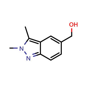 Chemical structure of (2,3-dimethyl-2H-indazol-5-yl)methanol , CAS 1234616-63-7, AChemBlock Q51871