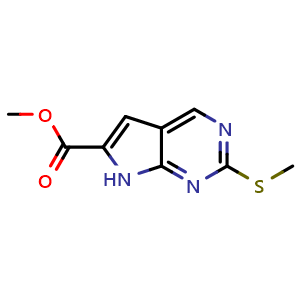 methyl 2-(methylthio)-7H-pyrrolo[2,3-d]pyrimidine-6-carboxylate