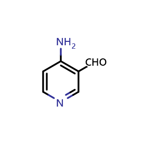 Chemical structure of 4-aminonicotinaldehyde , CAS 42373-30-8, AChemBlock Q51902