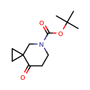 Chemical structure of tert-butyl 8-oxo-5-azaspiro[2.5]octane-5-carboxylate , CAS 143306-64-3, AChemBlock Q51953