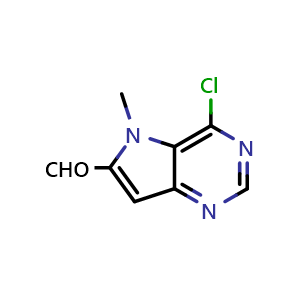 4-chloro-5-methyl-5H-pyrrolo[3,2-d]pyrimidine-6-carbaldehyde