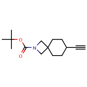 Chemical structure of tert-butyl 7-ethynyl-2-azaspiro[3.5]nonane-2-carboxylate , CAS 1434142-19-4, AChemBlock Q52037