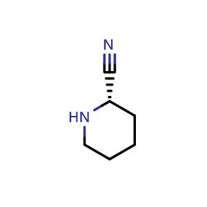 Chemical structure of (S)-piperidine-2-carbonitrile , CAS 1217629-89-4, AChemBlock Q52040