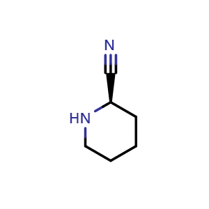 Chemical structure of (R)-piperidine-2-carbonitrile , CAS 1434126-85-8, AChemBlock Q52041