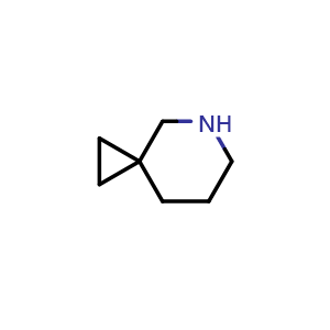 Chemical structure of 5-azaspiro[2.5]octane , CAS 25337-01-3, AChemBlock Q52121