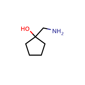 Chemical structure of 1-(aminomethyl)cyclopentan-1-ol , CAS 45511-81-7, AChemBlock Q52143