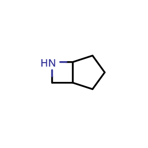 Chemical structure of 6-azabicyclo[3.2.0]heptane , CAS 7130-93-0, AChemBlock Q52162