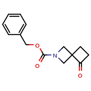 Chemical structure of benzyl 5-oxo-2-azaspiro[3.3]heptane-2-carboxylate , CAS 1638766-95-6, AChemBlock Q52165