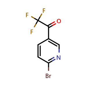 Chemical structure of 1-(6-bromopyridin-3-yl)-2,2,2-trifluoroethan-1-one , CAS 886364-47-2, AChemBlock Q52325