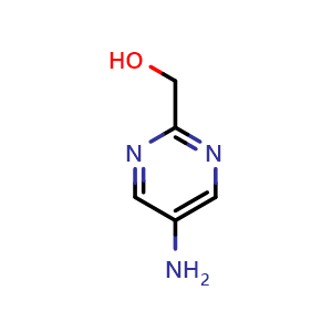 Chemical structure of (5-aminopyrimidin-2-yl)methanol , CAS 1240594-54-0, AChemBlock Q52401