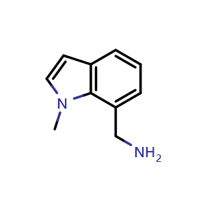 Chemical structure of (1-methyl-1H-indol-7-yl)methanamine , CAS 937795-97-6, AChemBlock Q52458