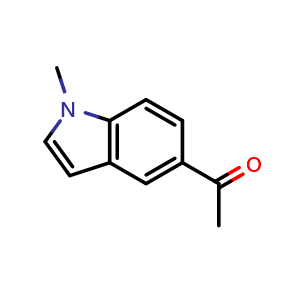 Chemical structure of 1-(1-methyl-1H-indol-5-yl)ethan-1-one , CAS 61640-20-8, AChemBlock Q52462