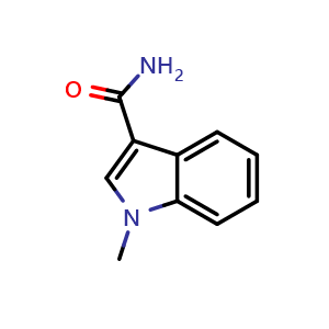 Chemical structure of 1-methyl-1H-indole-3-carboxamide , CAS 118959-44-7, AChemBlock Q52463