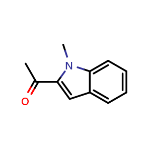 Chemical structure of 1-(1-methyl-1H-indol-2-yl)ethan-1-one , CAS 16498-68-3, AChemBlock Q52464
