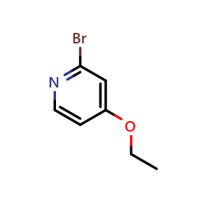 Chemical structure of 2-bromo-4-ethoxypyridine , CAS 17117-13-4, AChemBlock Q52481